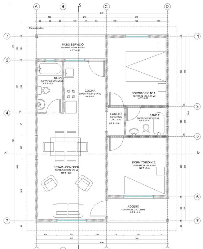 Ejemplo de plano arquitectónico
